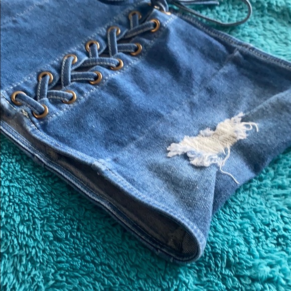 Denim crop top - Picture 3 of 4